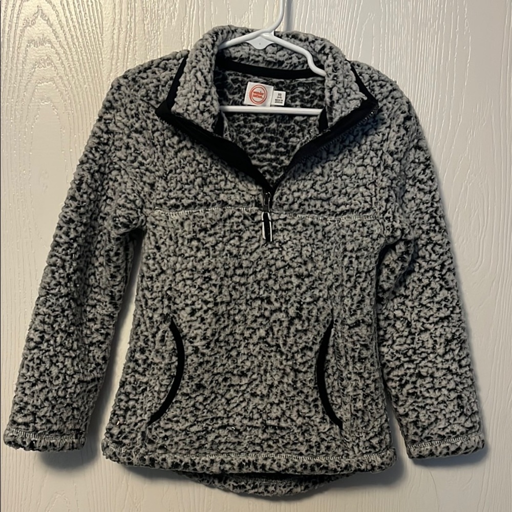 Sherpa Quarter-Zip Pullover - Gray